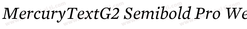 MercuryTextG2 Semibold Pro Web字体转换